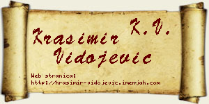 Krasimir Vidojević vizit kartica
